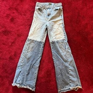 Stylish Two-Tone Women's Jeans
